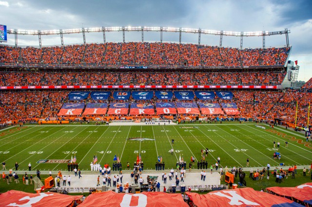 Personalized Denver Broncos Stand For The Flag All Over Prin