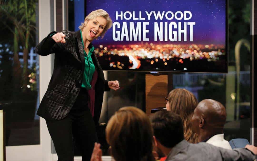 National Flag and Display produces the background city scene for the game show Hollywood Game Night