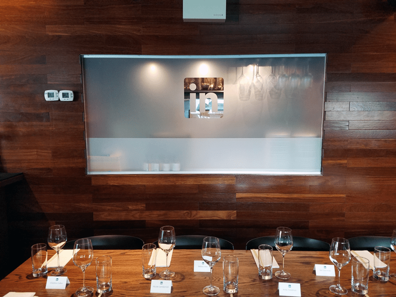 National Flag and Display produces a Frosted Vinyl Window Graphic for a LinkedIn event at the Momofuku Ssam Bar in Manhattan.