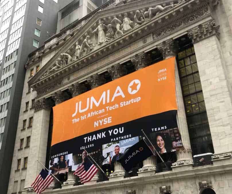 National Flag & Display produces Custom Banners at New York Stock Exchange for Initial Public Offering of Jumia