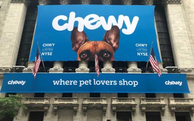 National Flag & Display produces Custom Banners for NYSE – Chewy IPO