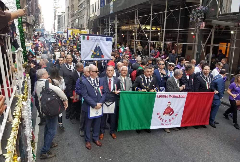 National Flag & Display produces Custom Parade Banner for Columbus Day Parade NYC