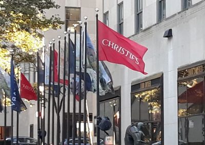 2. In celebration of Christie’s historic exhibition and art auction of The Paul G. Allen Collection, National Flag & Display Co., Inc. was commissioned to reproduce some of the collection’s 150 masterpieces for a flag takeover at Rockefeller Center