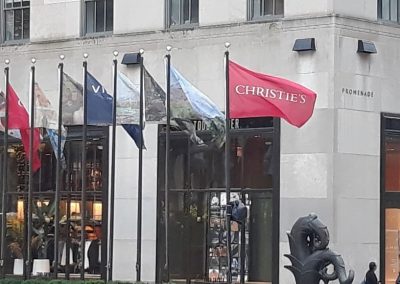 9. In celebration of Christie’s historic exhibition and art auction of The Paul G. Allen Collection, National Flag & Display Co., Inc. was commissioned to reproduce some of the collection’s 150 masterpieces for a flag takeover at Rockefeller Center