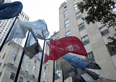 In celebration of Christie’s historic exhibition and art auction of The Paul G. Allen Collection, National Flag & Display Co., Inc. was commissioned to reproduce some of the collection’s 150 masterpieces for a flag takeover at Rockefeller Center